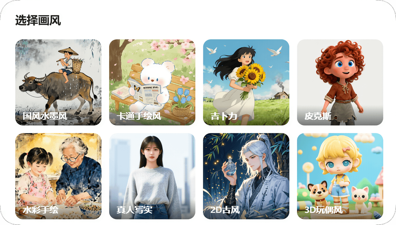 2. 画风选择
